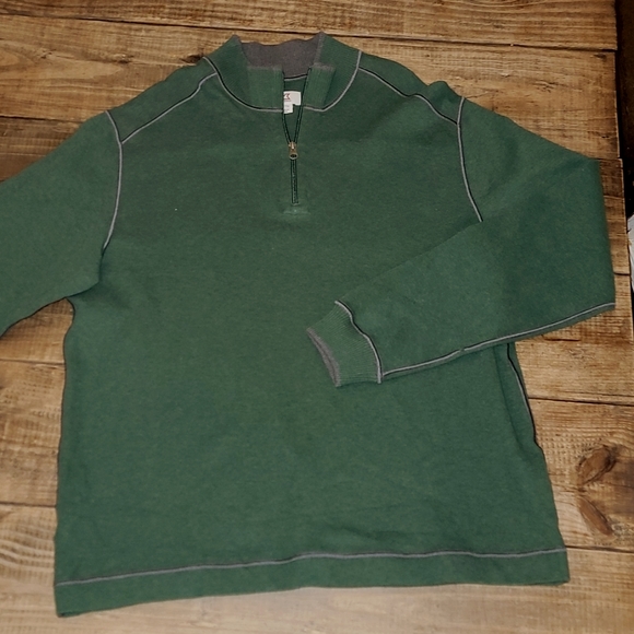 Cutter & Buck Other - CUTTER & BUCK 3/4 zip Hunter Green pullover sz XL 100% COTTON